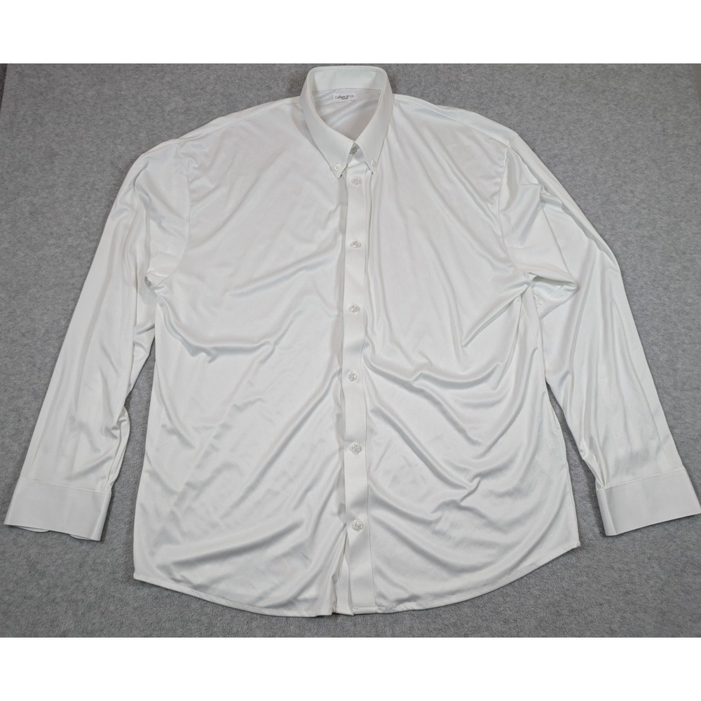 Collars & Co Men‎ Shirt 3XL Dress Collar Polo Long Sleeve Button Front